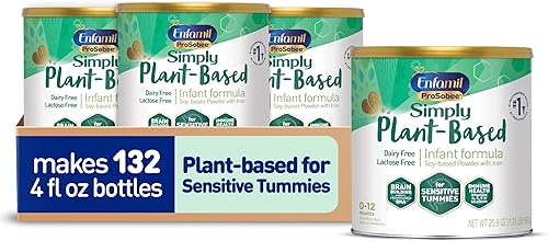 Enfamil Prosobee Fórmula para bebés a base de plantas, para estómagos sensibles, proteína vegetal a base de soja, vitaminas para apoyo inmunológico,