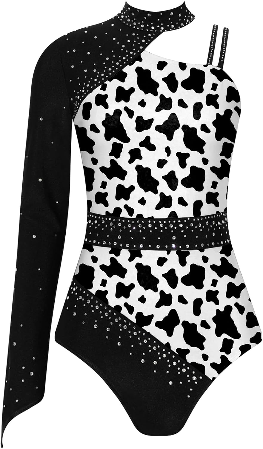 TTAO Womens Cavewoman Costume Long Sleeve Leotard