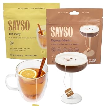 SAYSO Cocktail Tea Bags - Espresso Martini & Hot Toddy Cocktail Mixers Bundle