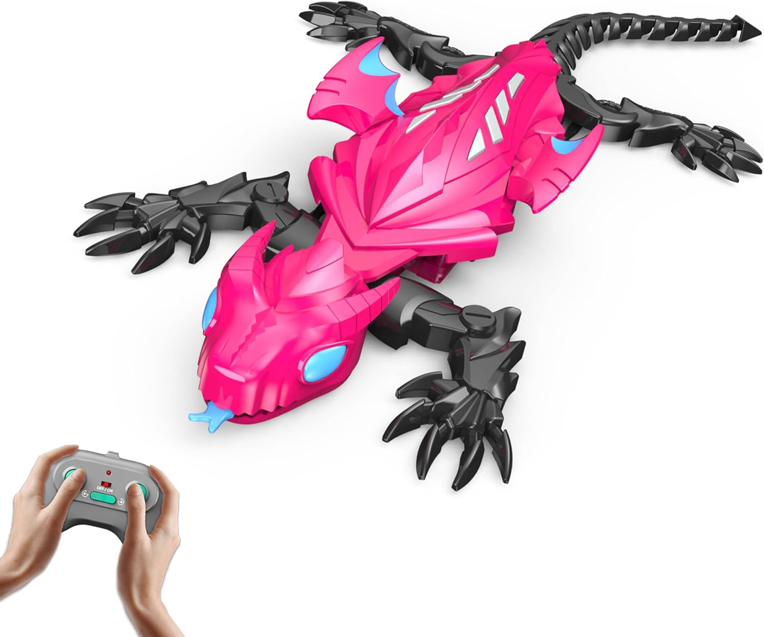 Wall Crawler Lizard, Rechargeable Remote Control Robot Kids Toys, Climbs up Walls, RC Robot Toys for Boys & Girls Ages 8 & Up Green (Pink)