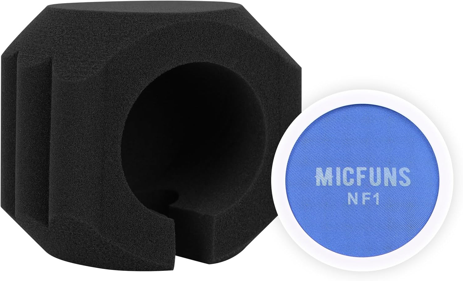 nf1 Microphone Pop Filter Shield Accessory Windscreens Pop Filter,Acoustic recording filter and noise, reflection reducing soundproof cover 45mm-60mm Microphones (Blue)