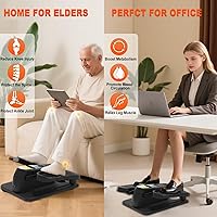 Vista 5 de HOTSWEAT Under Desk Elliptical Machine, Ellipse Leg Exerciser as Seen on TV for Seniors with Remote Control, Portable Electric Seated Pedal