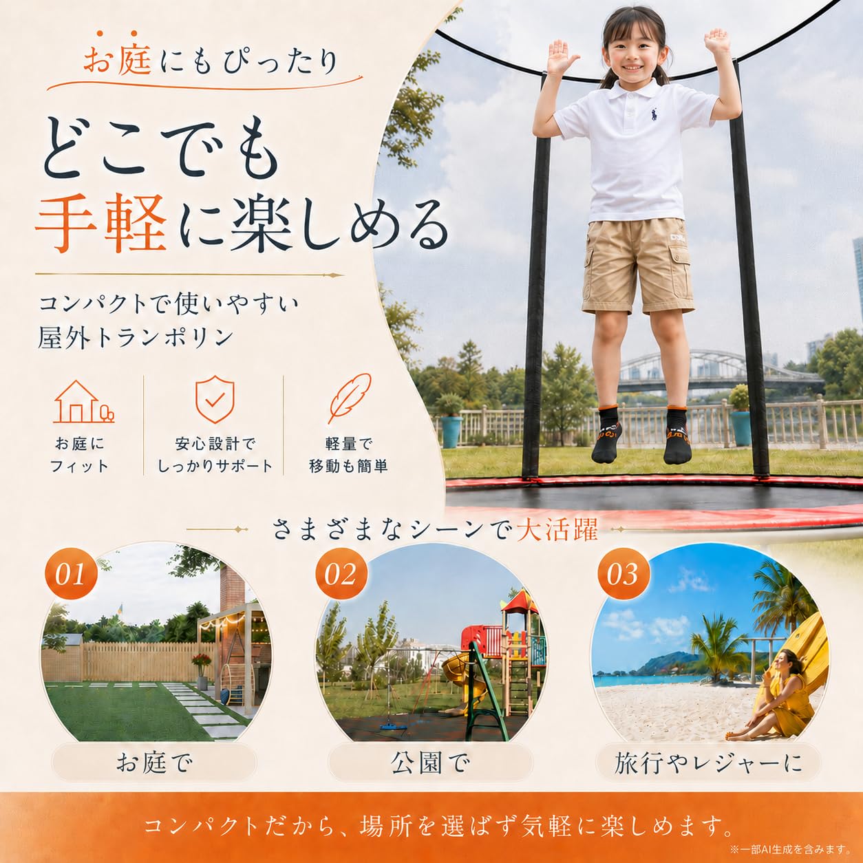 Amazon | LEJUMP トランポリン 屋外 大型 10FT 305cm 12FT 366cm 大人