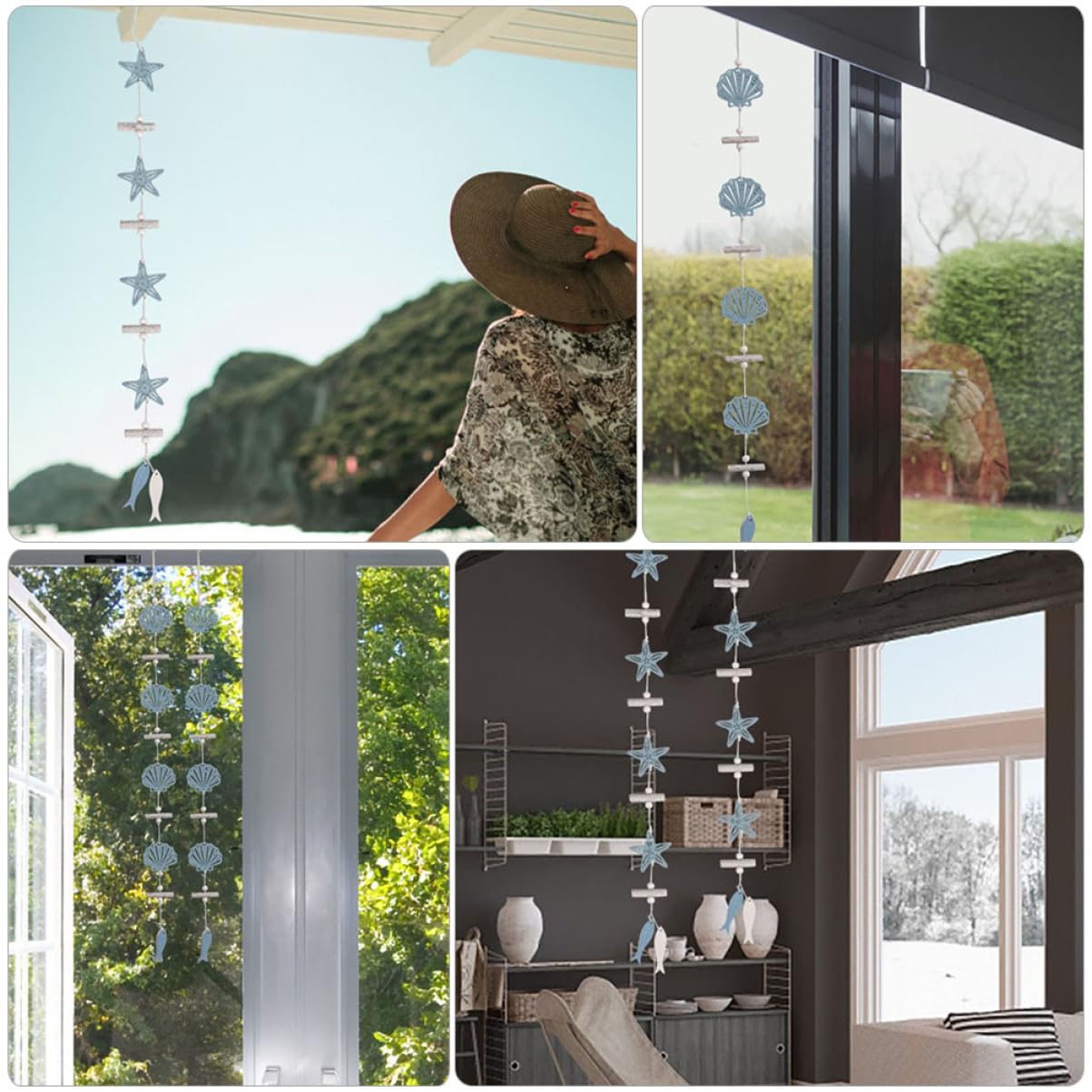 Ciieeo 5 Sätze Marine-Holz-hängeornament Im Freien Blattwand Wanddeko Schlafzimmer Küche Wanddeko Hochzeitsdeko Wandbehang Ornamente Wohnzimmer Hintergrund Hölzern 2 Stück * 5