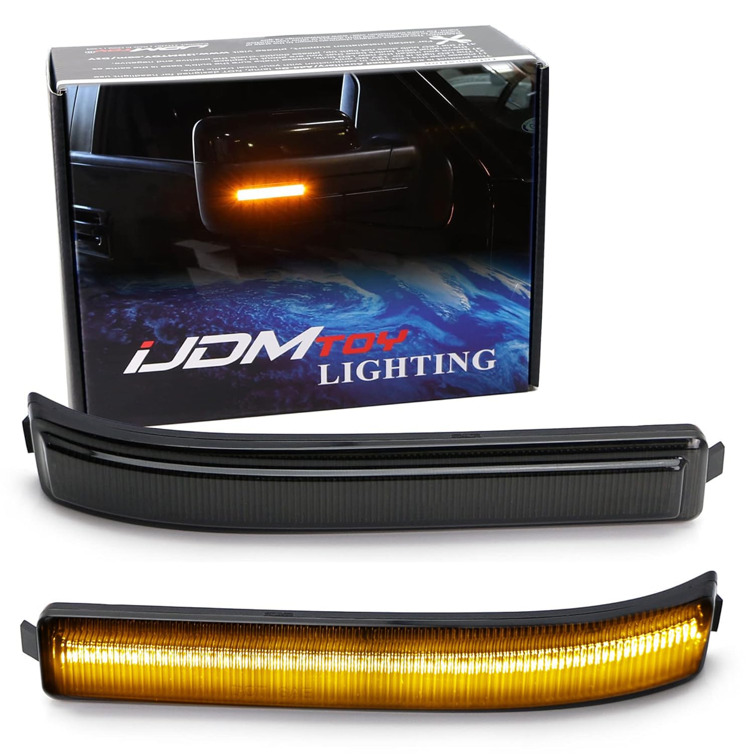 Amazon.com: iJDMTOY Smoked Lens Amber Full LED Side Mirror