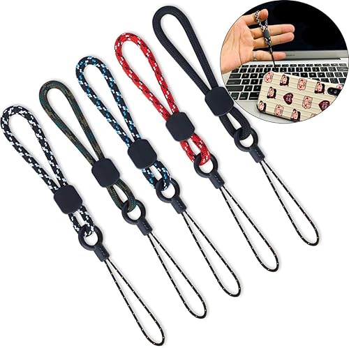 Miniatura 2 de YOUOWO Paquete de 5 cordones de anillo para correa de dedo, pequeño cordón corto, para fundas de teléfono, llaves, tarjeta de identificación USB,
