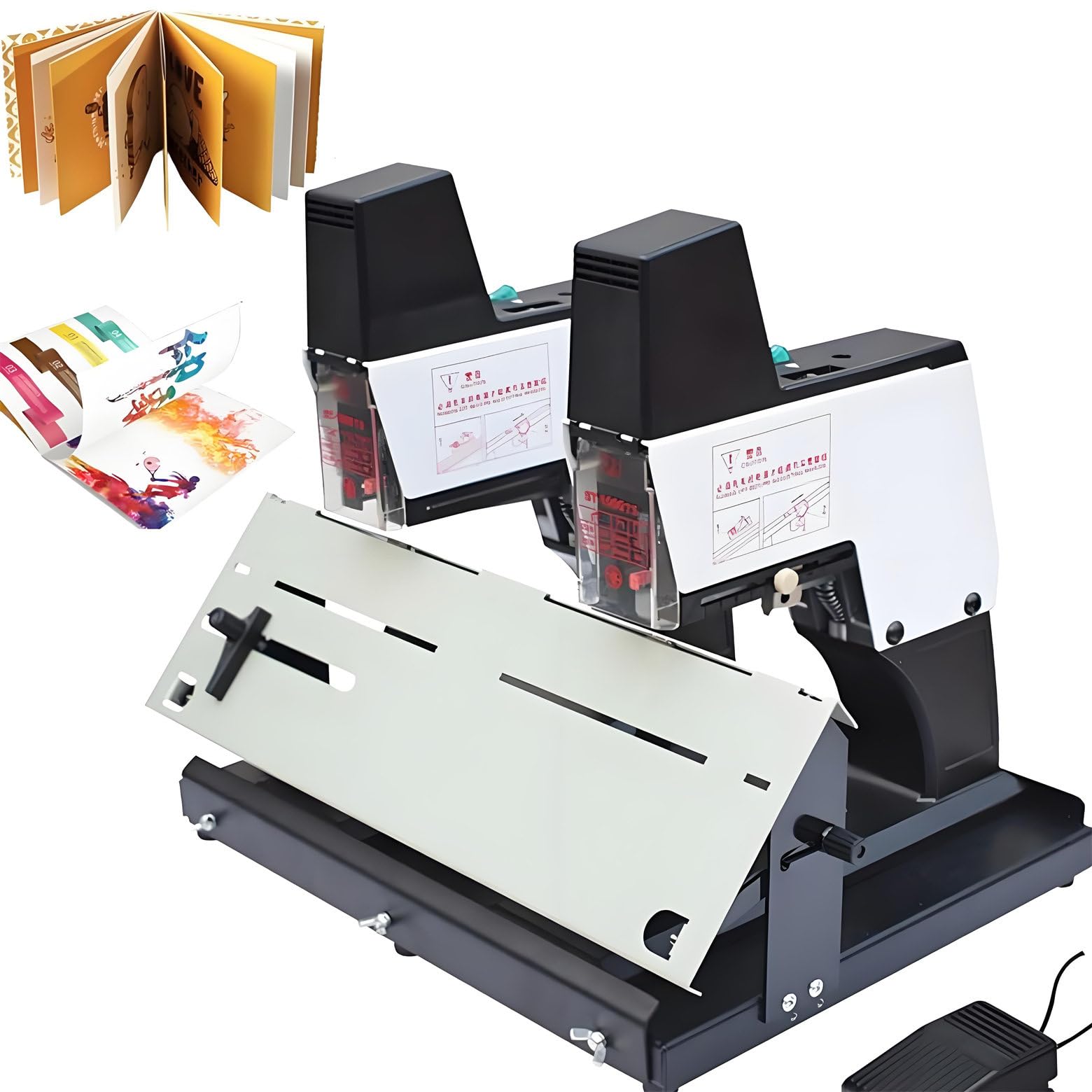 Cucitrice elettrica per impieghi gravosi, rilegatura rapida automatica con spessore regolabile, impostazioni a 9 velocità per una facile rilegatura dei libri, uso desktop