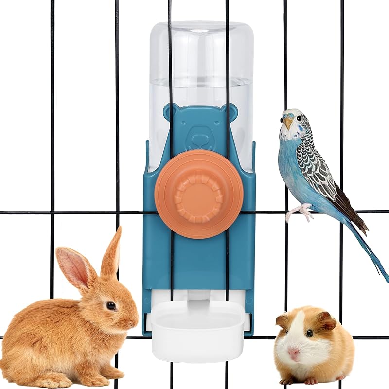Garrafão de Água para Pequenos Animais Kenond com Sistema Antigotejamento, Azul, 500 mL