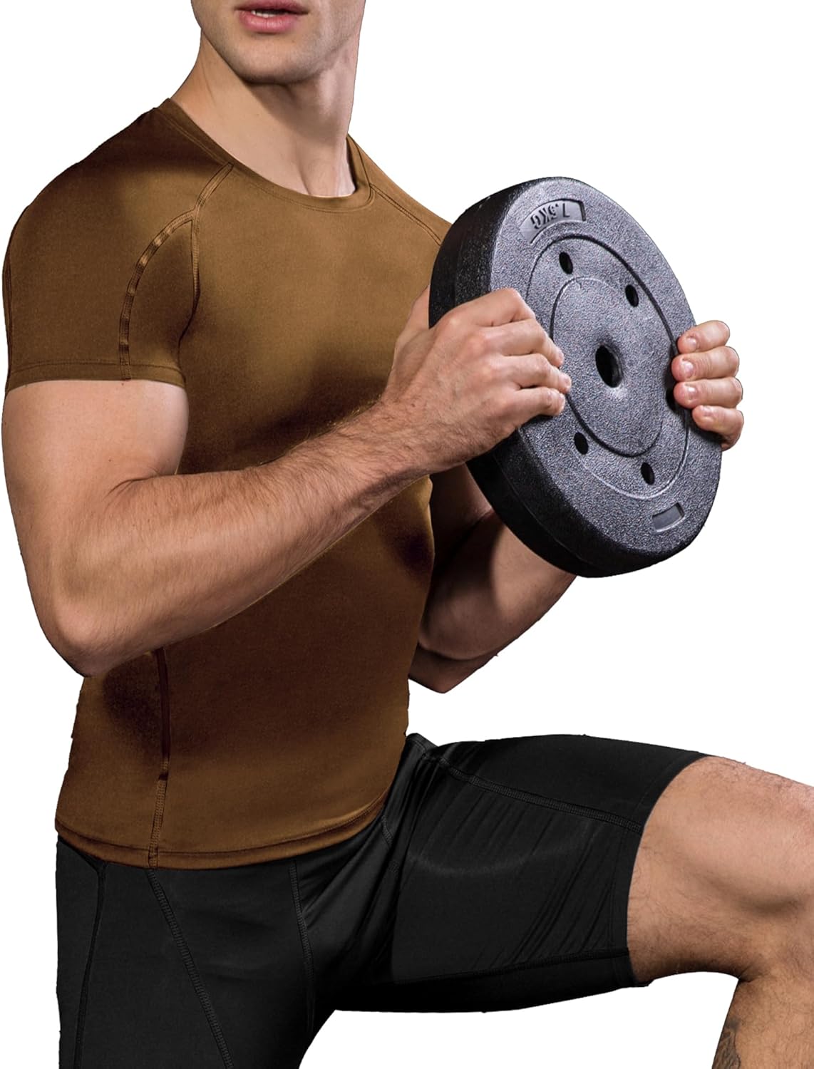 SPVISE Men's Compression Shirts Short Sleeve Workout Gym T-Shirt Running Tops Cool Dry Sports Base Layer Athletic Undershirts - Image 3