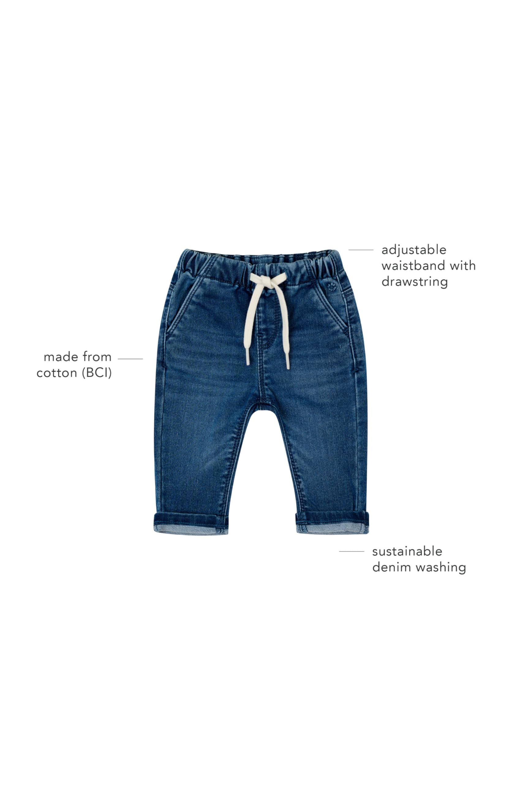 Noppies Baby-Jungen Boys Denim Pants Gudar Relaxed Fit Hose