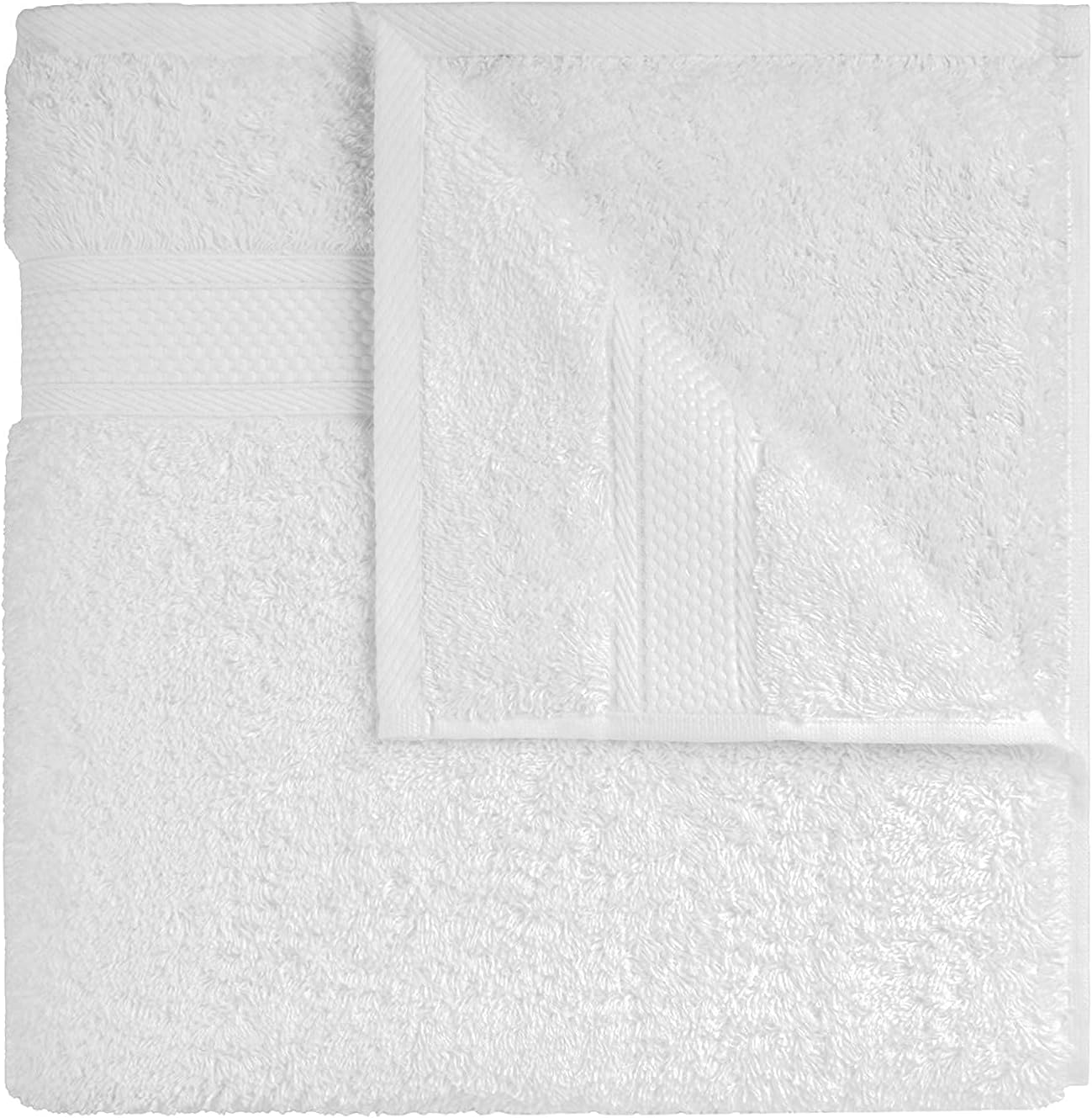 Cotton Castle Premium Original Turkish Cotton 4 Pcs Bath Towels 27"x54" for Hotel Home Pool Bathroom Sauna Gym and SPA with Highly Absorbent Fast Drying Fluffy Soft Durable Thick Bright White : Home & Kitchen