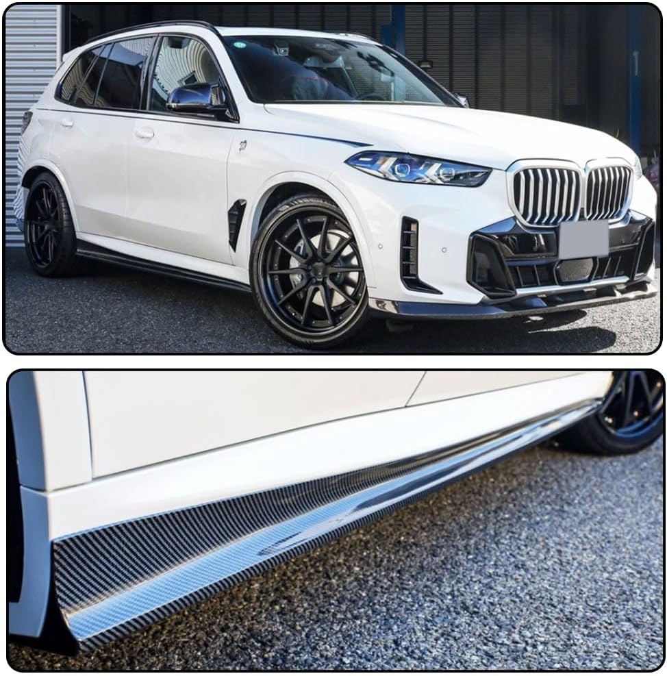 Carbon Fiber Side Skirts Compatible with BMW X5 G05 M Sport LCI 2023-2024 Under Door Rocker Panels Valance Extension Lip actory Outlet