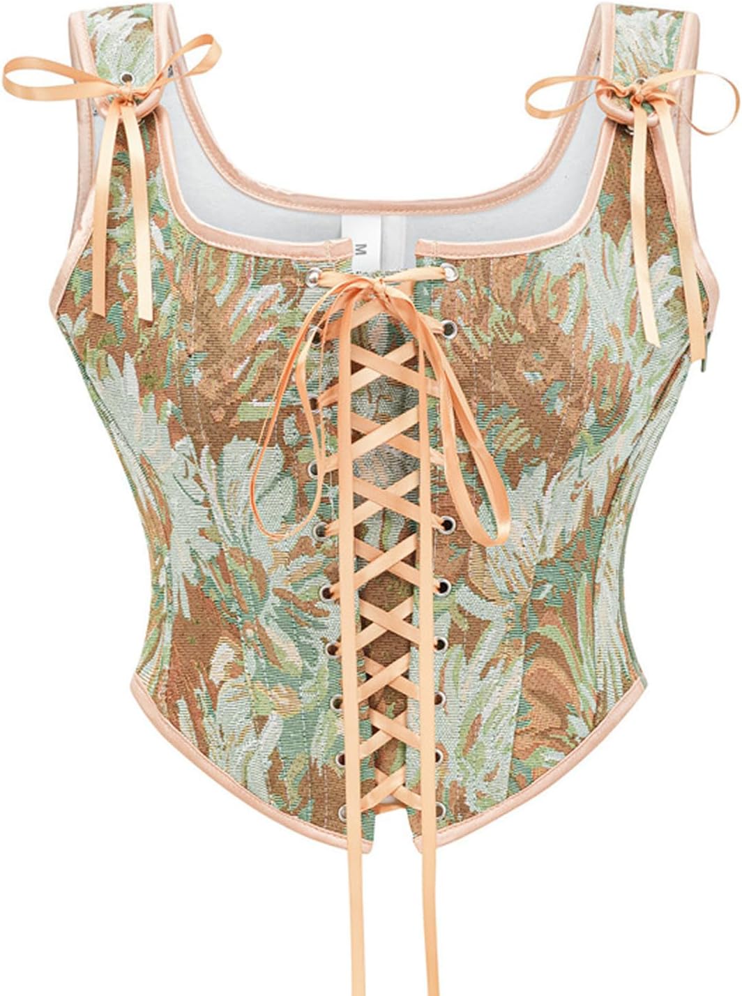 NSPSTT Renaissance Corset Women Floral Corset Tops for Women Lace Up Corset Bustier
