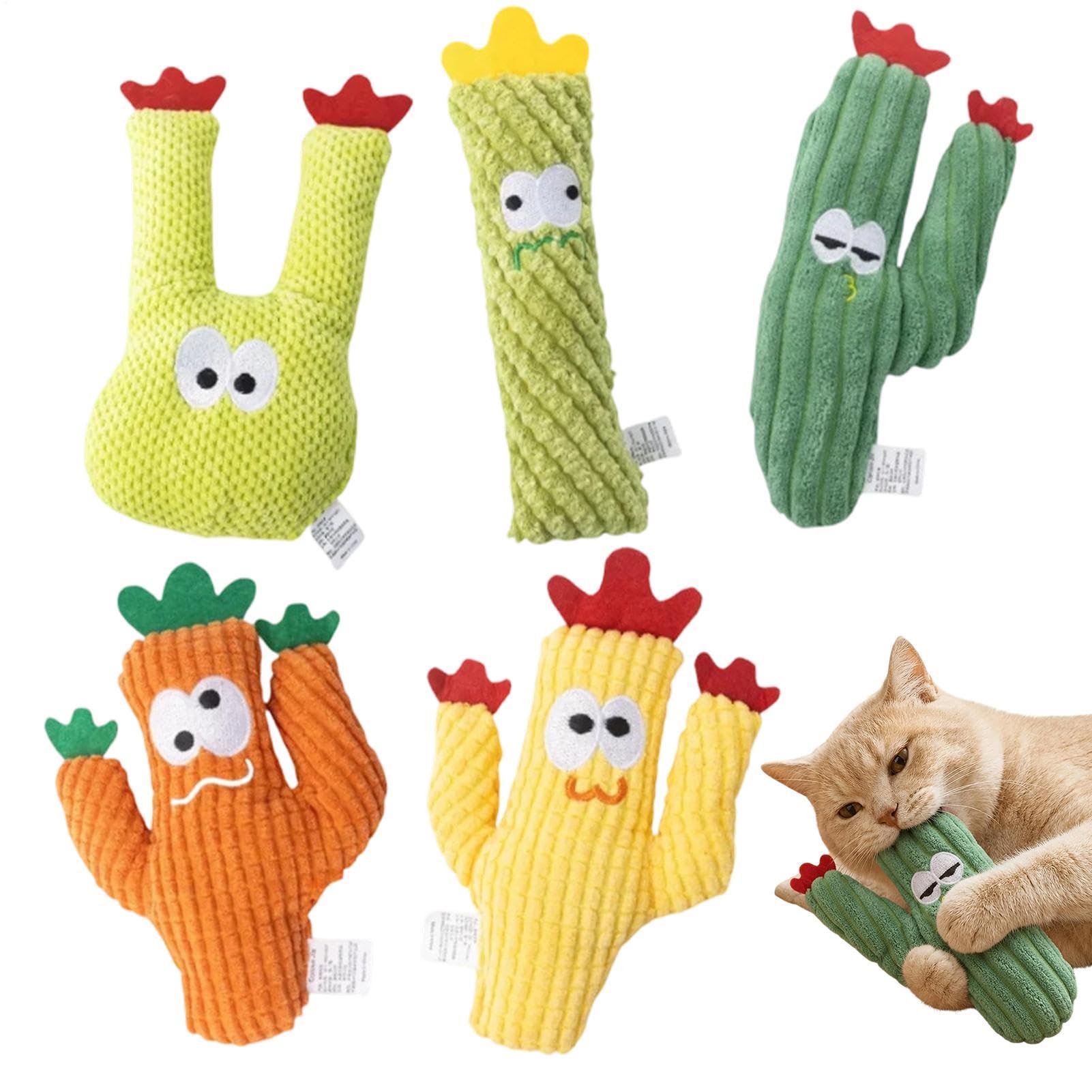 Juguetes de peluche con catnip para gatos de interior