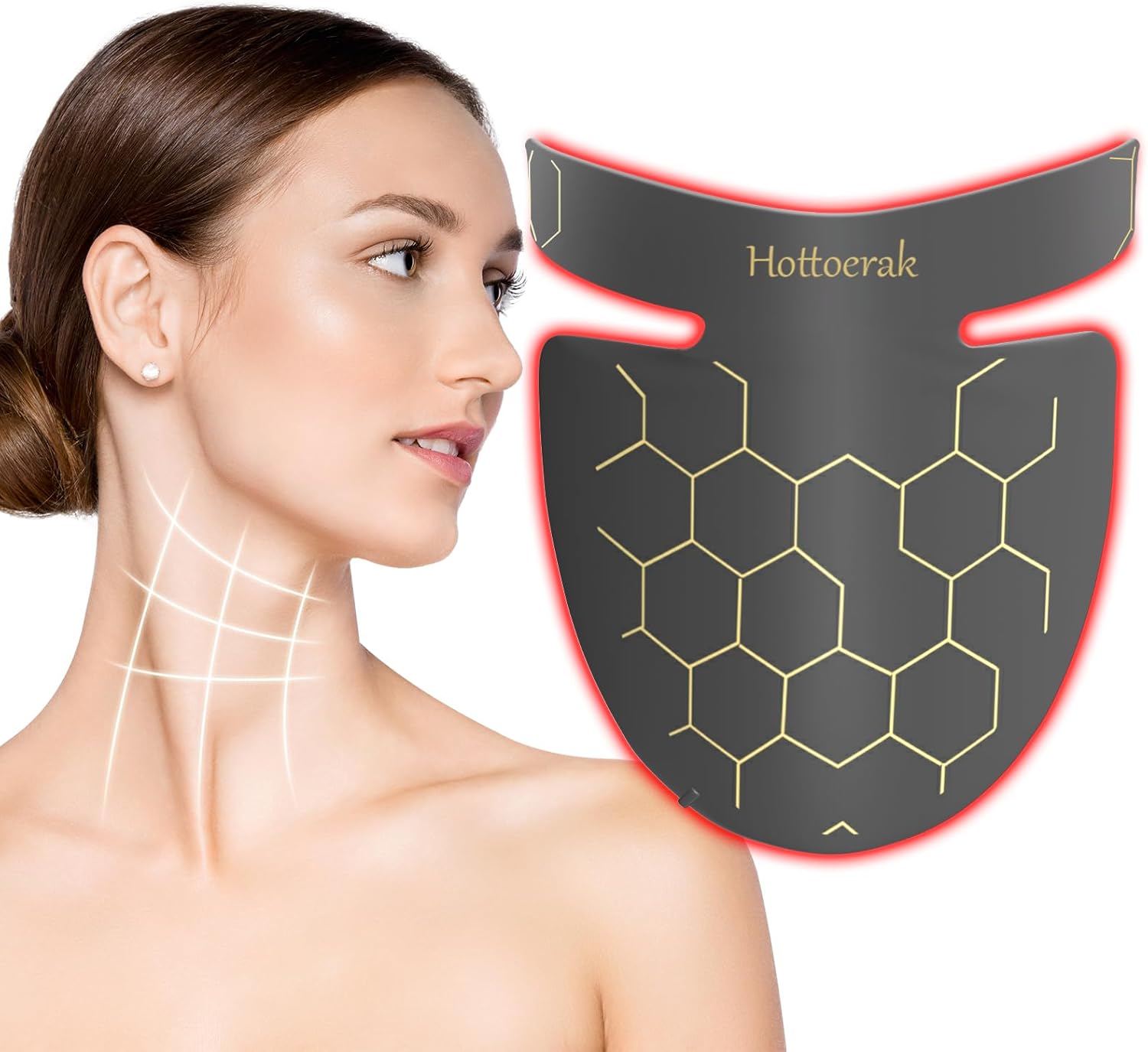 Red Light for Neck and Chest, Red Light LED Facial & Neck with 660nm + 850nm Wavelengths for Home Use Red Light for Neck and Chest, Red Light LED Facial & Neck with 660nm + 850nm Wavelengths for Home Use