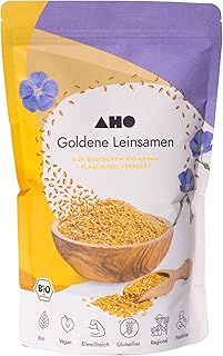 AHO Goldene Leinsamen aus deutschem Bio-Anbau 850g | 100% Plastikfrei, Regional, Öko | Lokales Superfood (850g)