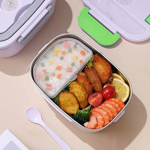 Miniatura 7 de Fiambrera eléctrica 2 en 1, calentador de alimentos 12 V, 24 V, 110 V, calentador de alimentos portátil para automóvil y hogar, caja Bento térmica