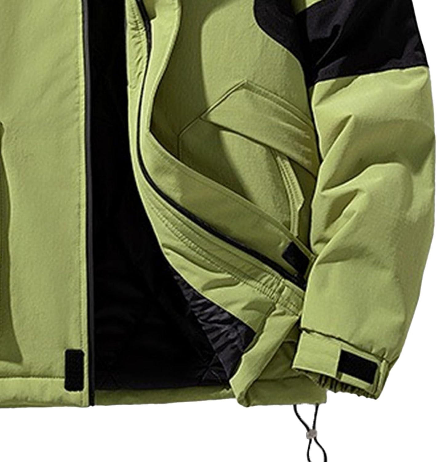 Men's Ski Jacket Winter Warm Snow Coat Windbreaker Hooded Work Outerwear Snowboarding Jackets with Pockets