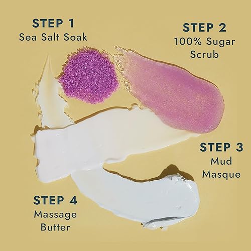 Miniatura 9 de VOESH Pedi in a Box Deluxe Mango de 4 pasos paquete de 3  Tratamiento intensivo de pies  Pedicura VOESH en una caja  Kit de pedicura de bricolaje