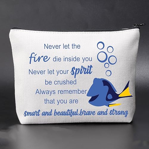 Miniatura 2 de Dory Fish Bolsa de cosméticos Dory Movie Merchandise Fish Ocean Theme Gift Fishing Cartoon Lover Bolsa de maquillaje, Beige