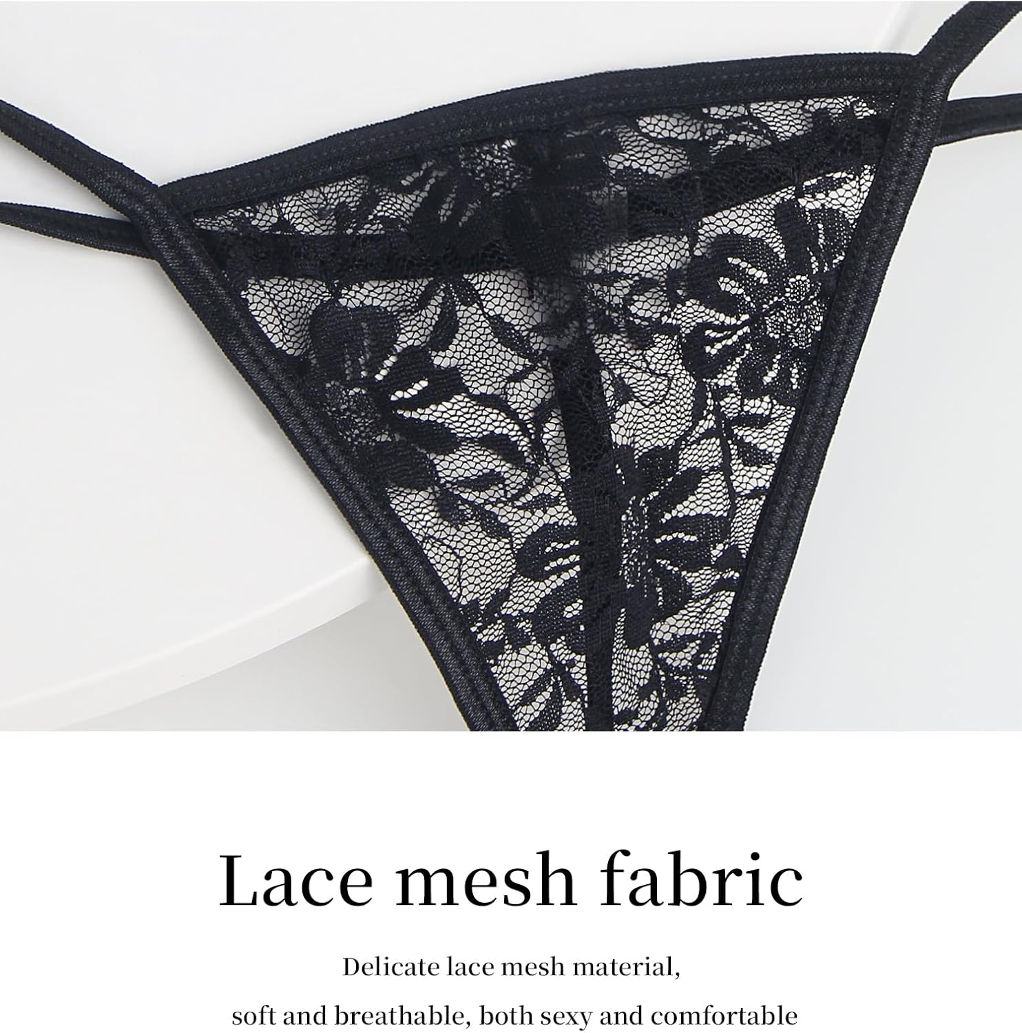 ohmydear G String Thongs for Women Sexy Lace Low Rise Underwear for Ladies No Show T-back Tanga Panties - Image 5
