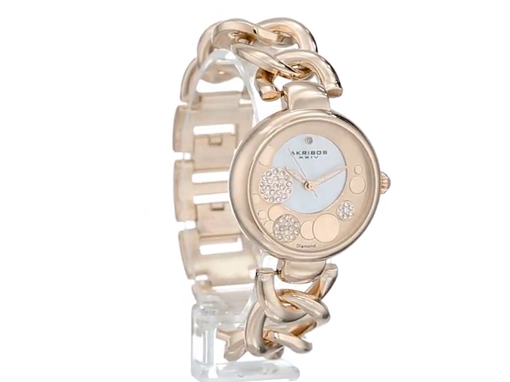 Akribos XXIV AK528RG Rose Gold Diamond Dial Ladies Watch Timepiece‎ Chronograph 810azoV-pnL._AC_SY350_QL15_.jpg main image 3