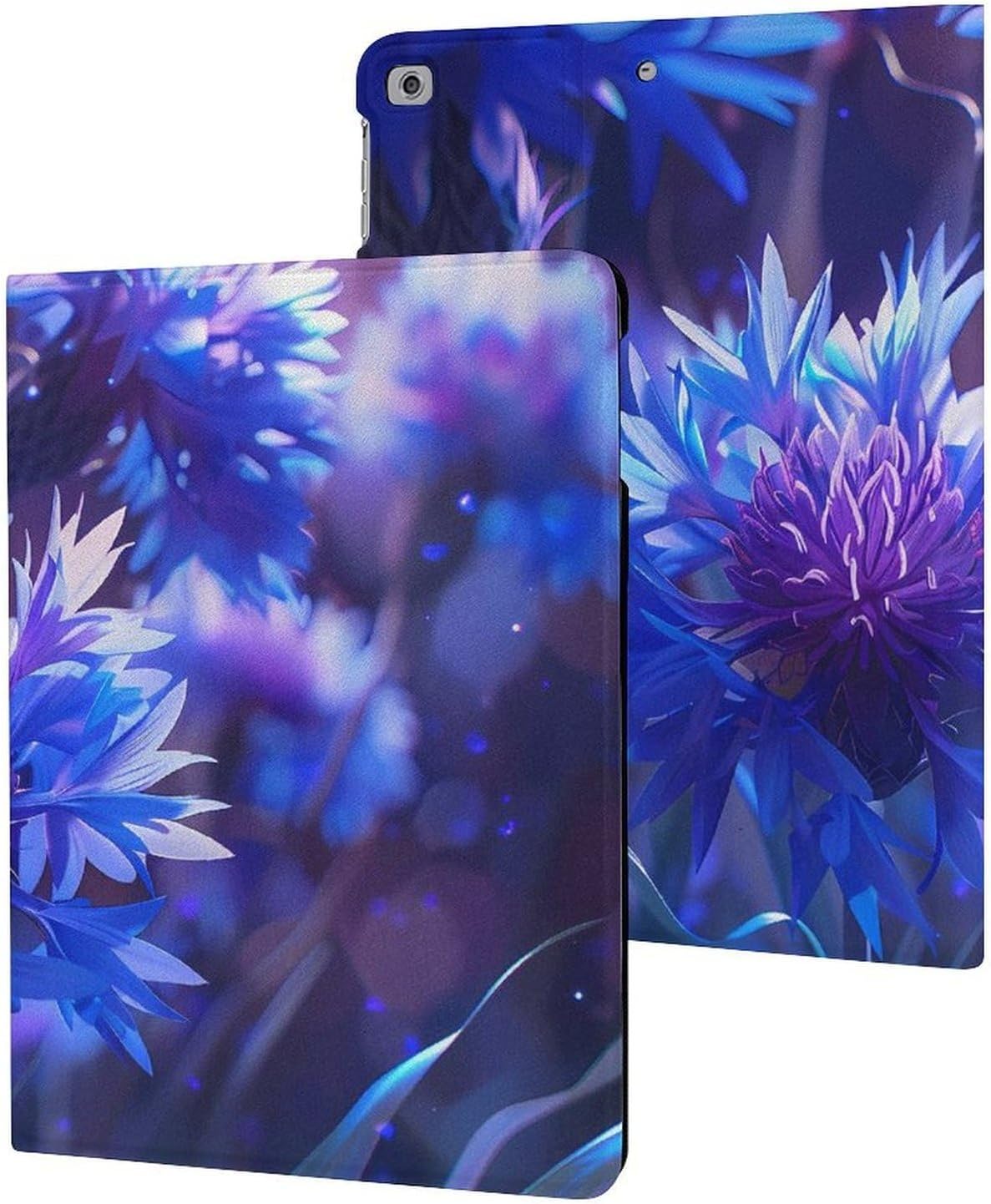 Purple Chrysanthemum Print Printed Case Trifold Stand Protective Cover Compatible with ipad 2017/2018/Air1/Air2 (9.7in)