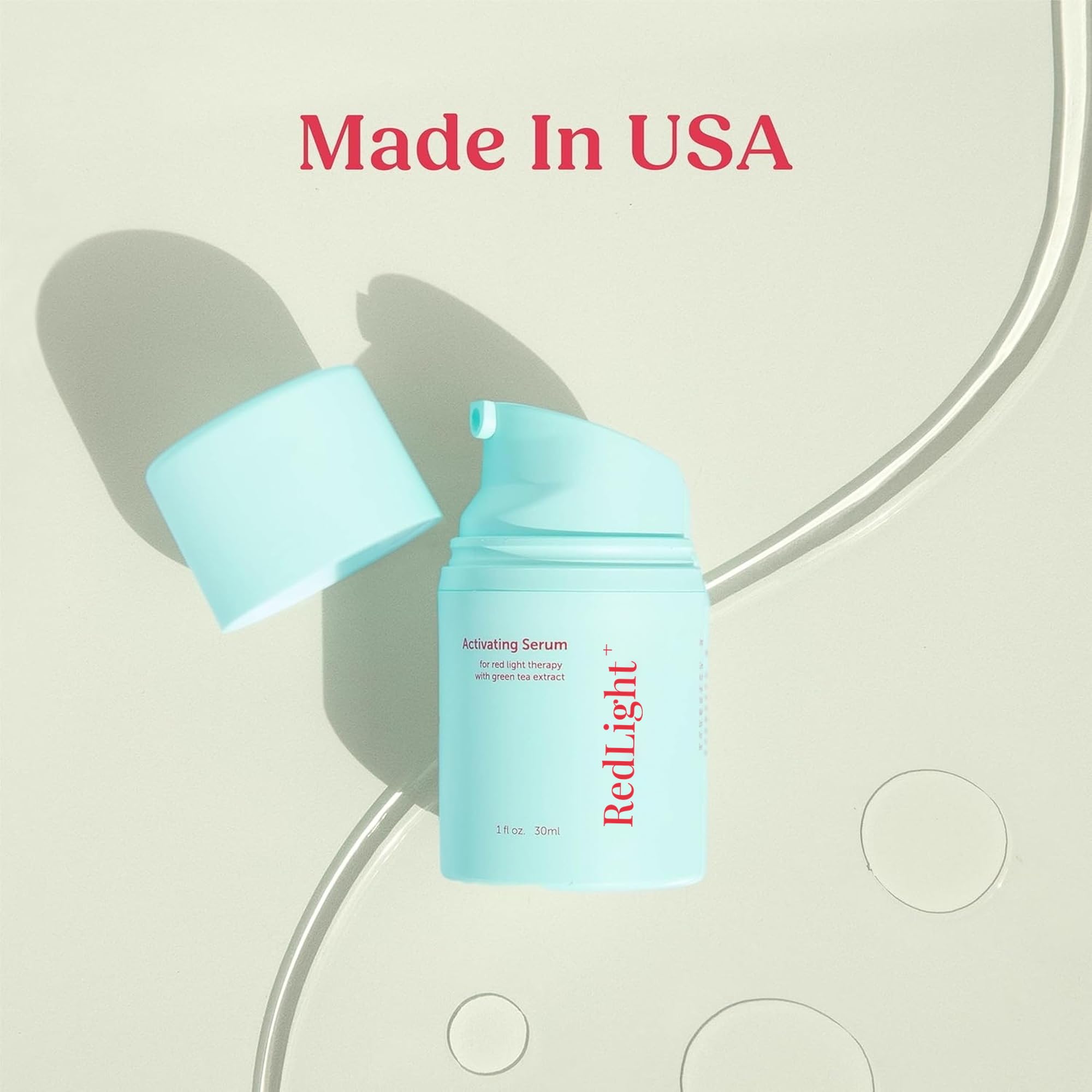 Berkland Serum aktywatorowe z terapią światłem czerwonym - wzmacnia działanie i redukuje zmarszczki dzięki temu nawilżającemu serum do twarzy z zieloną herbatą nawilżającym serum AC