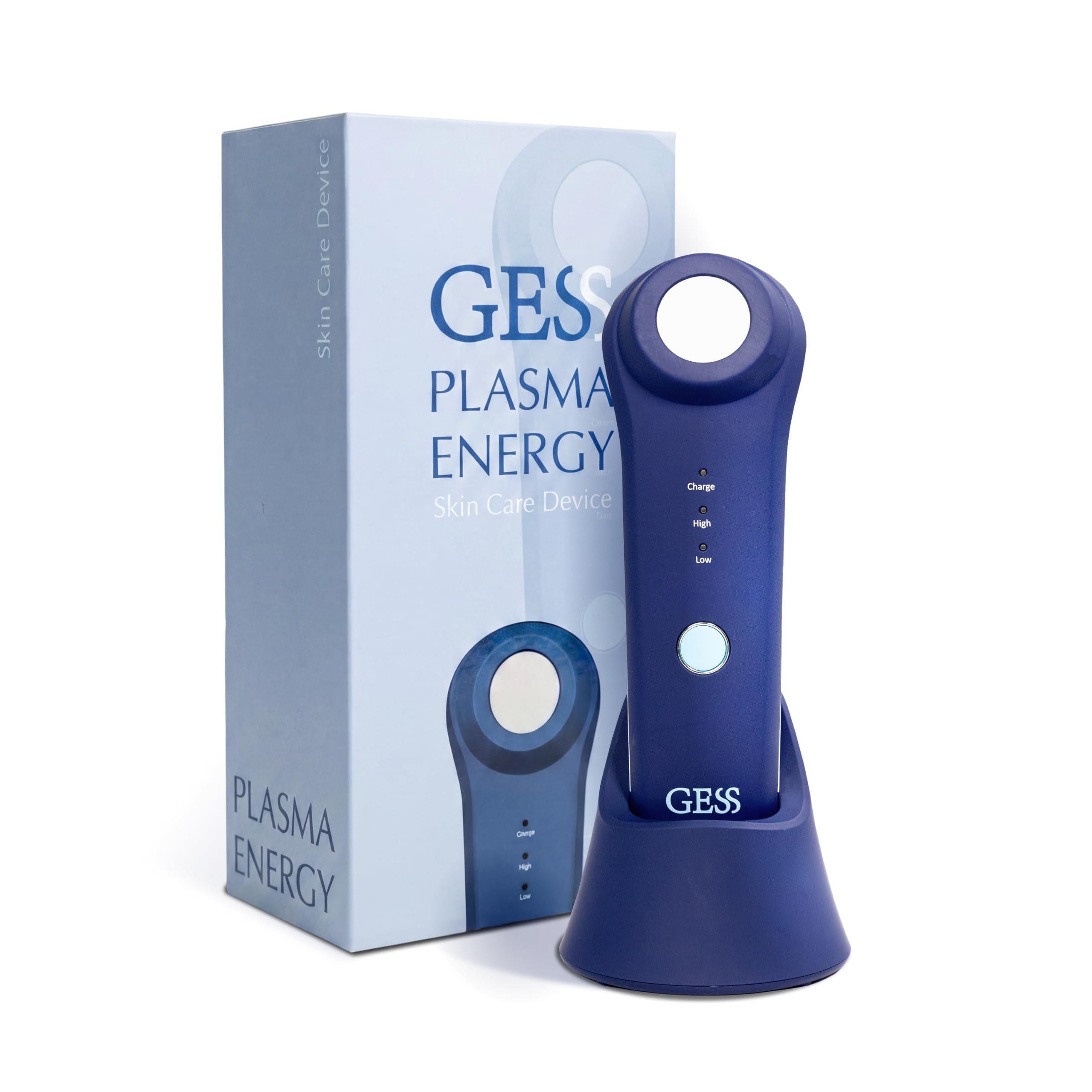GESS Plasma Energy - Massaggiatore al plasma a freddo con piastra in ceramica, per la cura della pelle del viso, ad alta frequenza per acne, per pelli sensibili