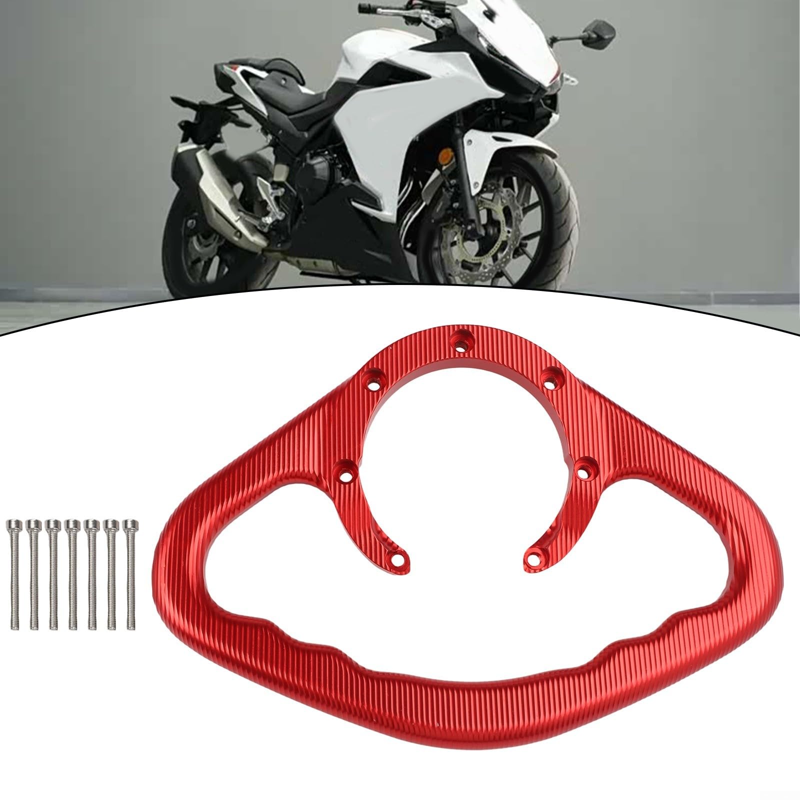 Mango de agarre para tanque de pasajeros de motocicleta para CNC Aleación de aluminio Reposabrazos Asiento trasero Barra de agarre de seguridad antideslizante para CBR CBR600RR CBR900RR CBR1000RR