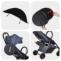 Vista 6 de Beberoad Love Parasol universal para cochecito y mosquitera, 2 en 1, con protección UV y cremallera de 2 vías para carros de bebé, cochecitos