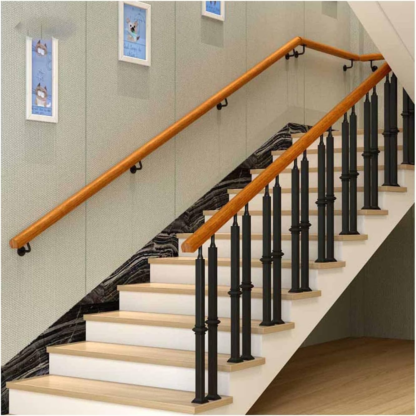 WaiDXn Safe Non-slip Stair Handrail For Bar Attic Parapet Corridors(50cm)