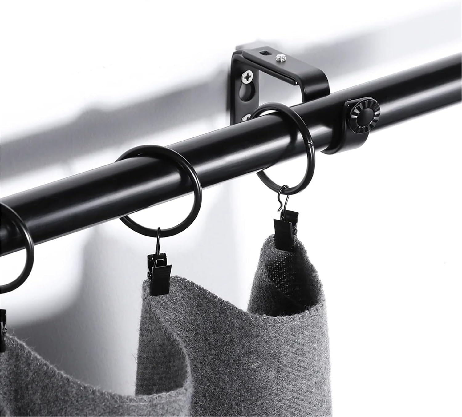 Curtain Rod Holders 2pcs Curtain Bracket Heavy Duty Adjustable for 15- 22cm Rod