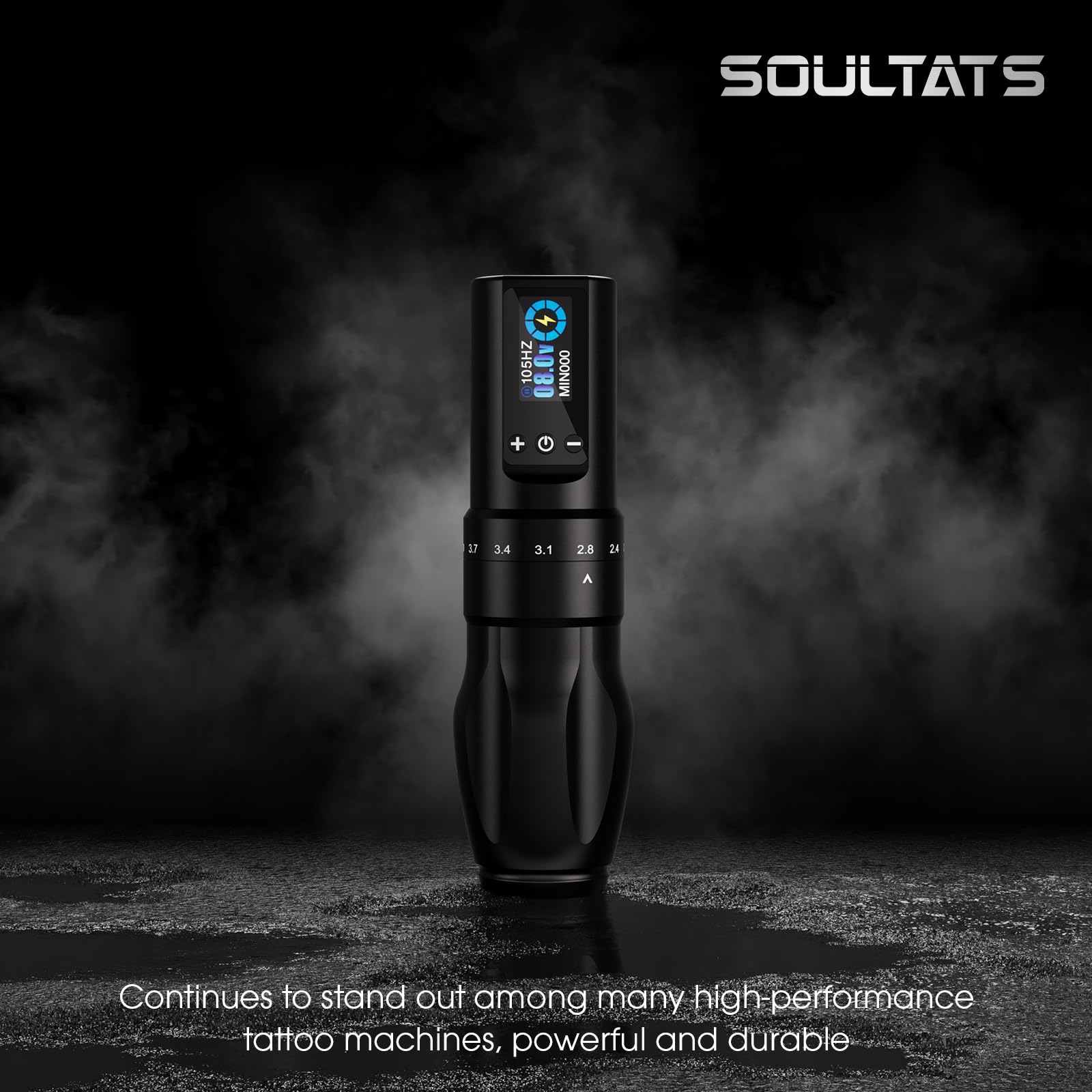 Kit de Tatuaje - Kit de Máquina de Tatuar con 7 Strokes 2.0-4.0mm Máquina de Tatuar Inalámbrica, Batería de Alimentación de 1600mAh, 20Pzs Agujas Tatuaje y 11 Color Tintas para Tatuadores