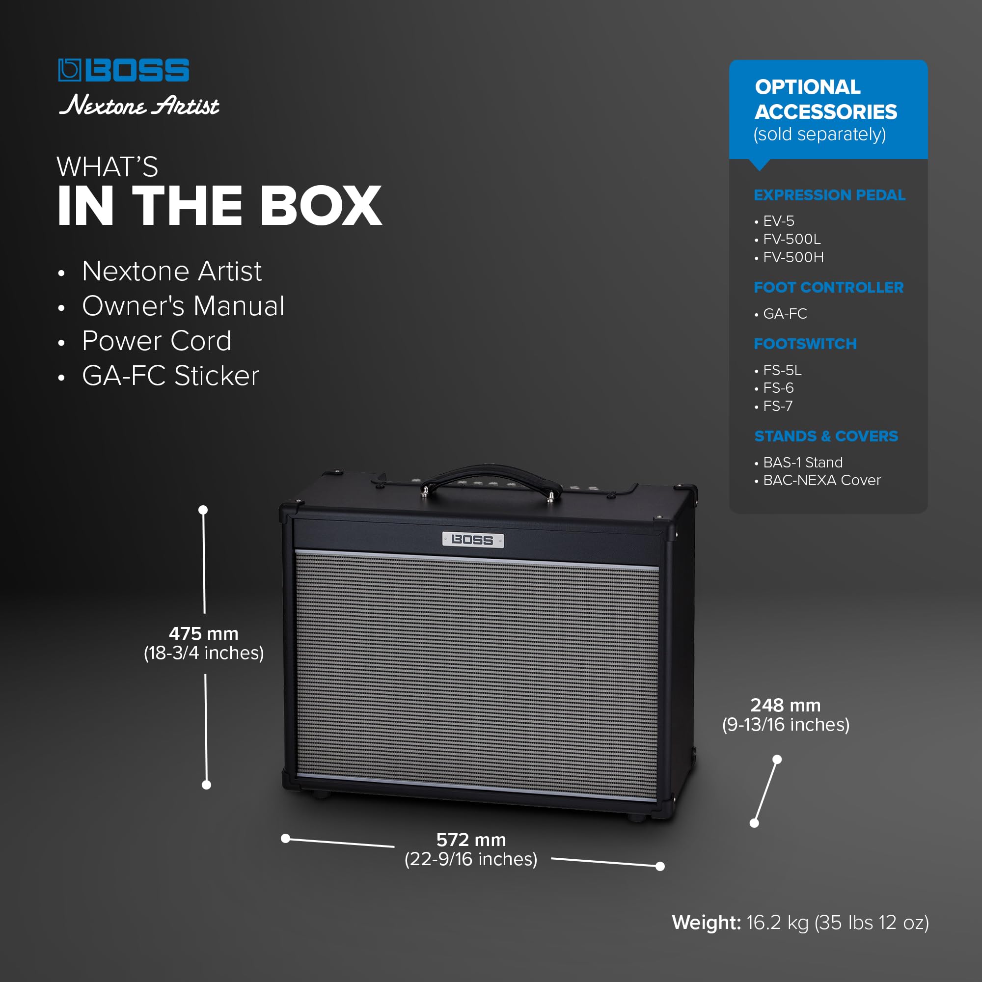 BOSS NEX-ARTIST Amplificatore per Chitarra Nextone Artist, l'Amplificazione per Chitarra di Nuova Generazione, Grazie a Tube Logic