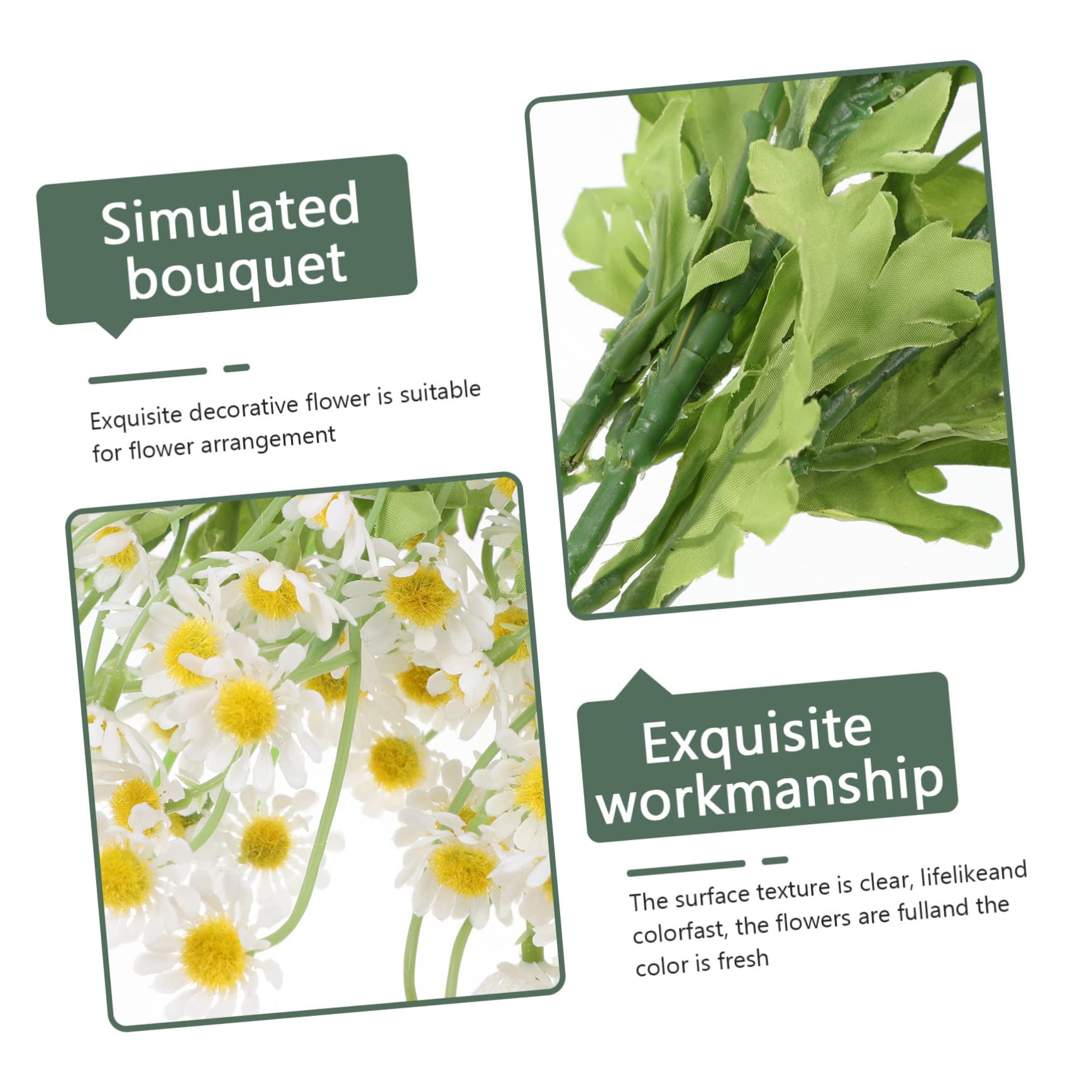 KOMBIUDA 3sets Faux Blumen Gefälschte Bouquet Lebensechte Decor Für Haushalt Büro Display 3 Stücke * 3