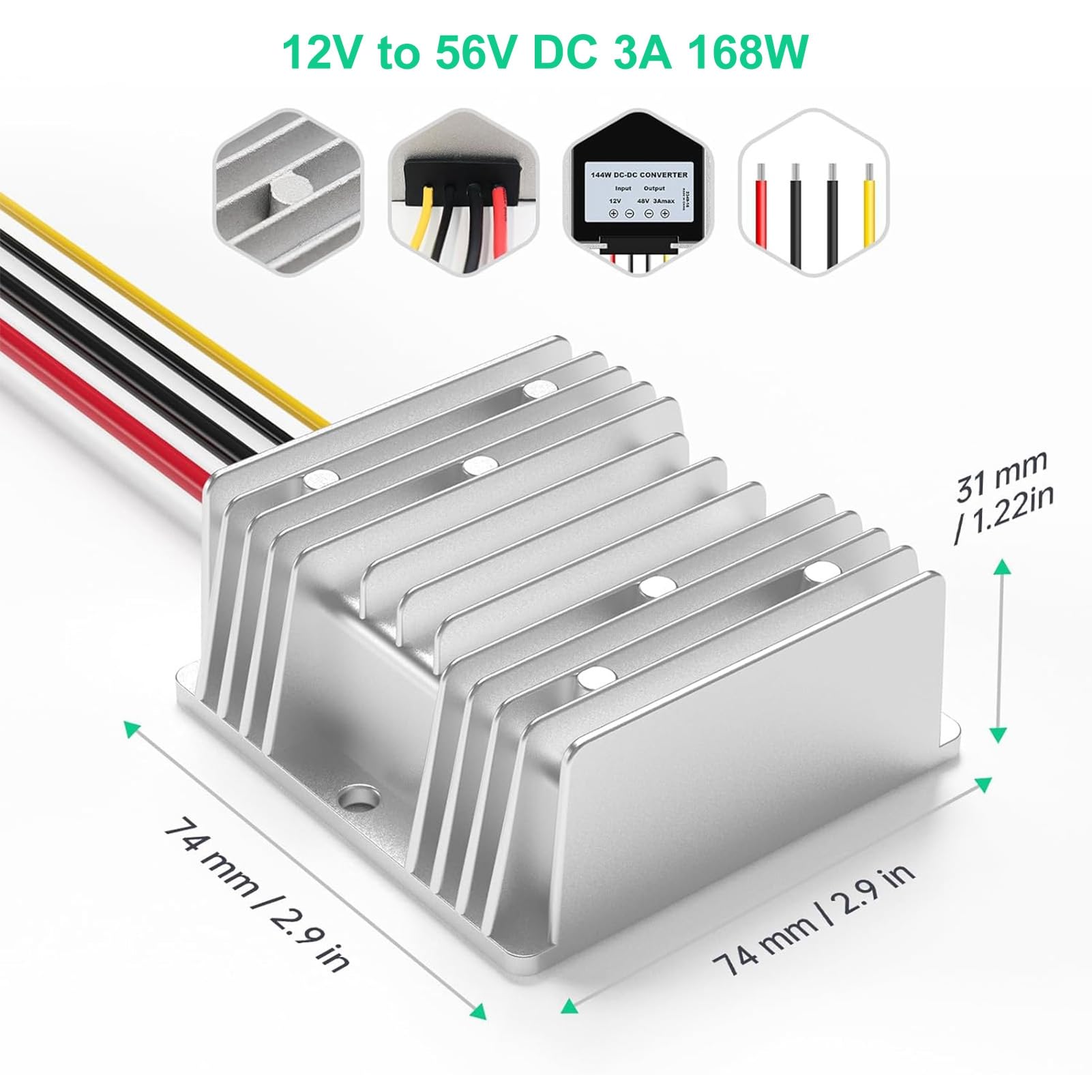 Iniettore PoE GigE Ad Alta Efficienza da 144 W Connessione di Rete Stabile, per Reti Satellitari