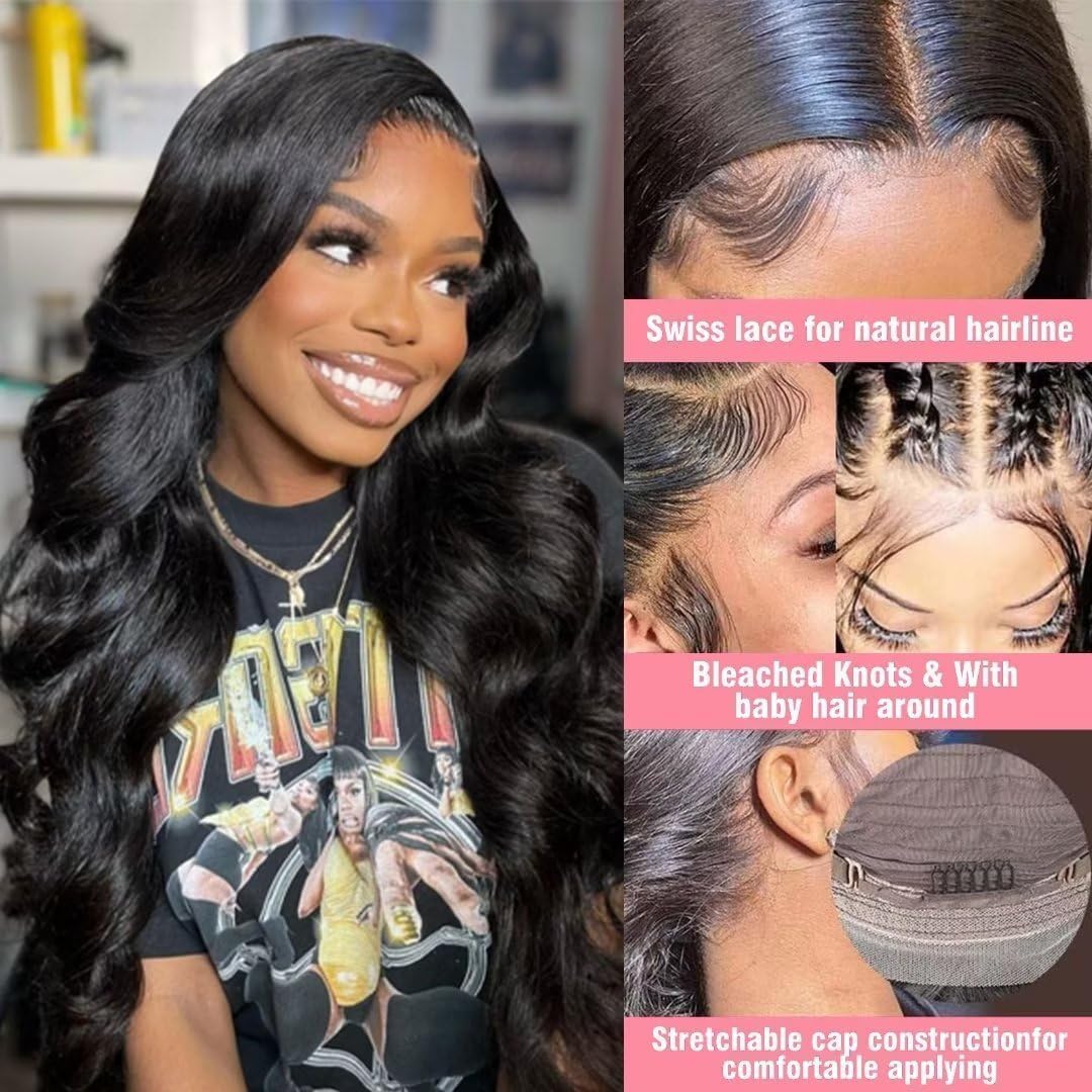 22 Inch Body Wave Brazilian Virgin Human Hair Wig - Lace Front, Real Hair, Natural Color, Baby Hair, Pre-plucked Natural Hairline - Image 3