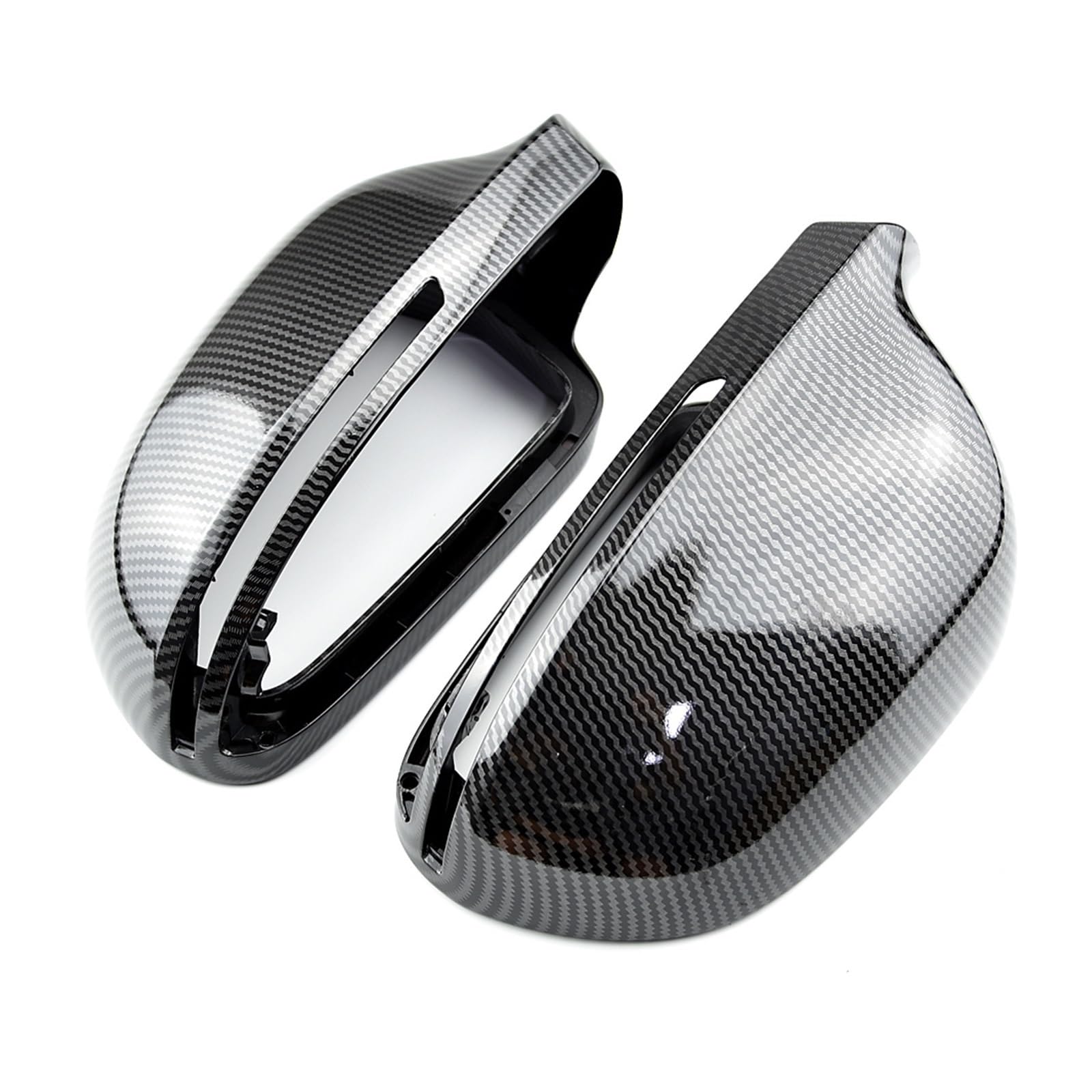 Specchietto retrovisore dell'automobile Adatto A3 A4 B8 A5 A6 A8 S8 Q3 8T0 857 527 Coperchio dello specchietto retrovisore laterale senza assistenza(Bright black)