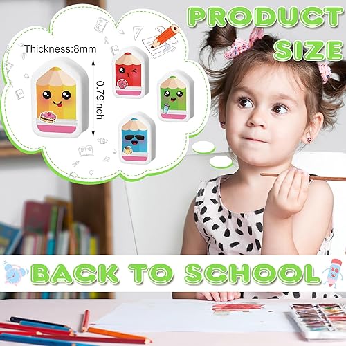 Miniatura 2 de PerKoop 60 mini borradores para niños, bonitos borradores de lápiz a granel, regalos de bienvenida a la escuela para estudiantes, premios de aula,