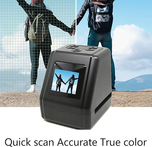 Miniatura 3 de Escáner de película digital, convierte 135 126 110 diapositivas de 0.315 in a 12MP JPG, escaneo rápido, múltiples opciones de tamaño de película,