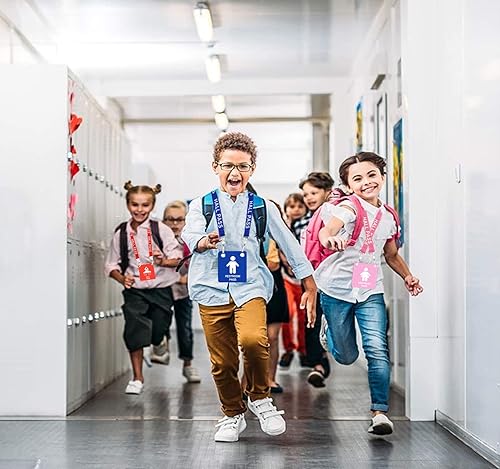 Miniatura 3 de Cordones de pasillo con pases grandes para tarjetas, juego de pases irrompibles para el aula escolar de 5 pulgadas para padres maestros (pasillo,