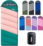 Sleeping Bags for Adults Teens, Cotton Flannel Liner Sleeping Bag, Cold Weather & Warm, 3-4 Seasons, Lightweight Compact Camping Essentials Equipment, Hiking, Outdoor, Travel (Bias)