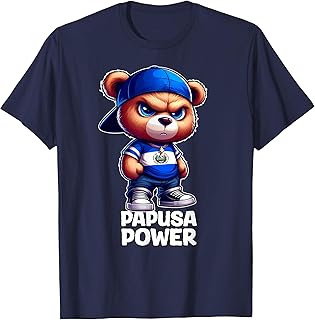 PAPUSA Power Cute Teddy Bear El Salvador Flag Salvadorian T-Shirt