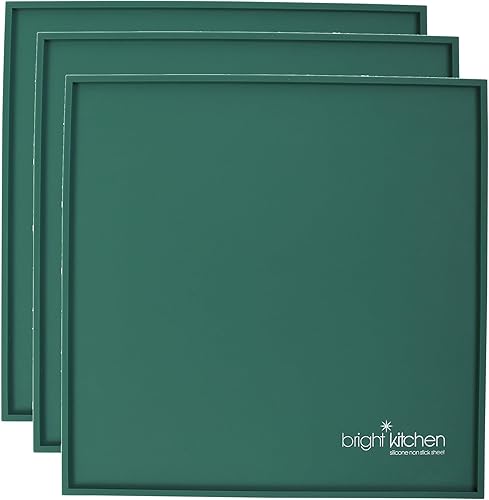 Miniatura 6 de Juego de 3 hojas de silicona de borde de 14 x 14 pulgadas para deshidratador Excalibur Bright Kitchen reutilizable antiadherente para labios