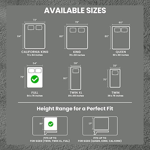 Miniatura 3 de Utopia Bedding Protector de colchón impermeable de tamaño completo, funda de colchón de rizo premium de 200 GSM, funda de cama suave y transpirable