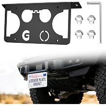 Durable Front License Plate Bracket Compatible with Ford Bronco 2021-2024Heavy Duty Modular Bumper Only, Heavy Duty License Plate Holder Mount, Car Number Frame with Anti-Theft Mounting Screws