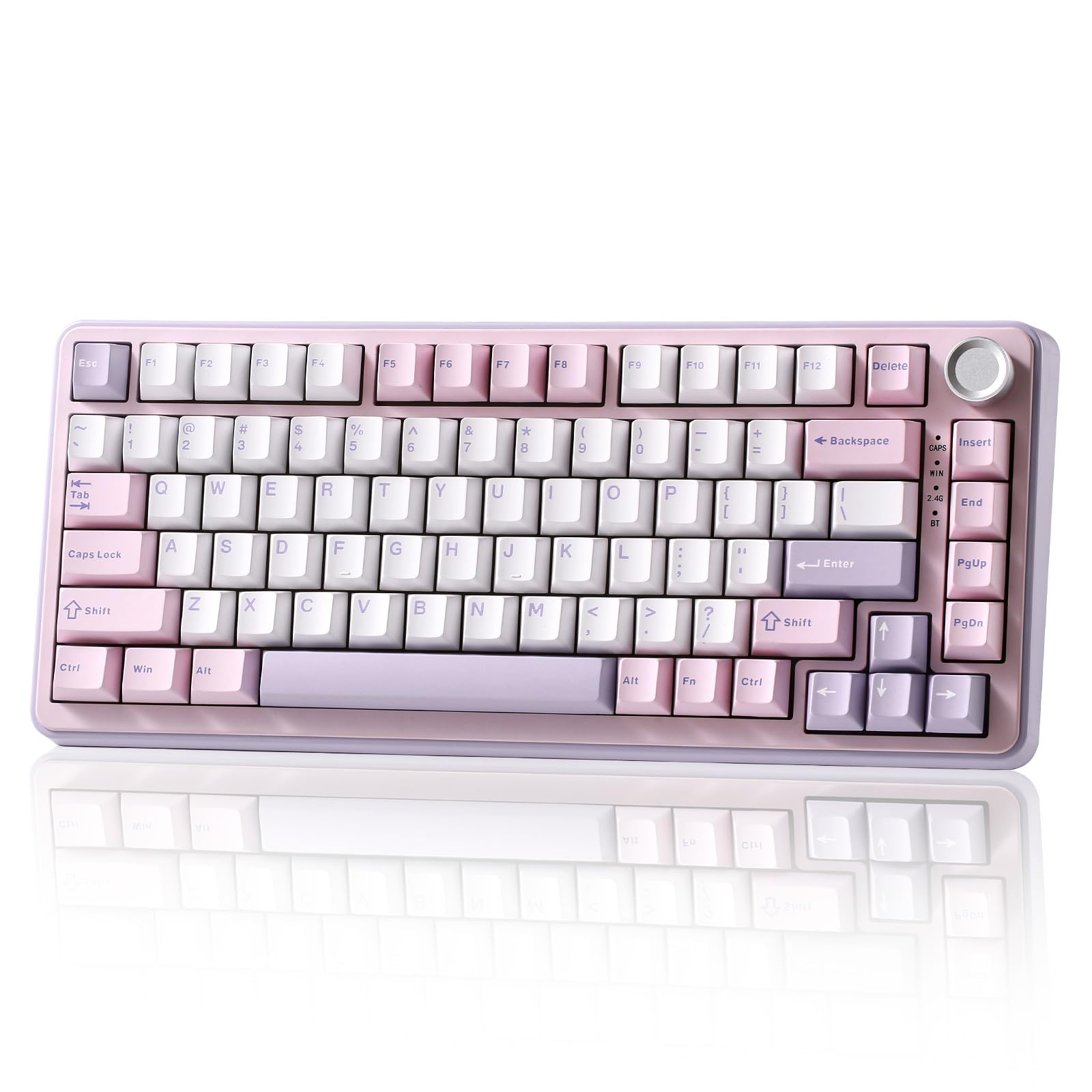 YUNZII B75 PRO 75%ピンク　ココアクリームV2スイッチ Amazon.com: YUNZII B75 PRO Wireless Mechanical Keyboard,75% Layout