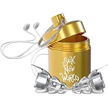 Eargasm High Fidelity Sick New World 2026 Earplugs Essentials Bundle - Music Festival, Concert, Live Event Hearing Protection Earplugs & Flexible Silicone Connector Cord - Noise Reduction up to 21 dB