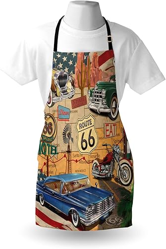 Miniatura 3 de Lunarable Delantal divertido, hermanos gatitos acostados junto a cabezas dormilonas, gatos amantes de mascotas, imagen de mejores amigos, babero de